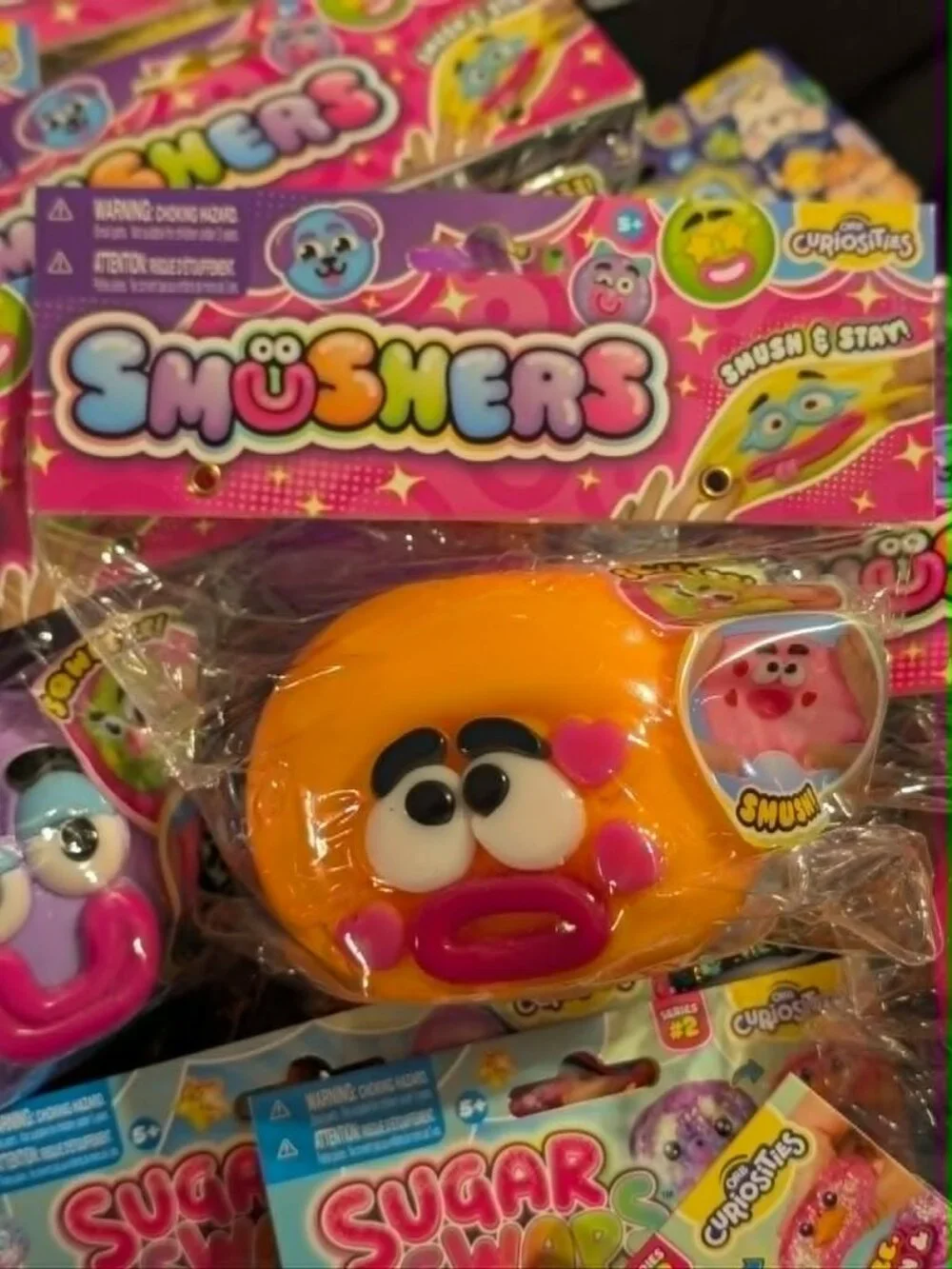 NEW ORB Curiosities Smushers Orange Monster Squishy Stress Toy Fidget Sensory